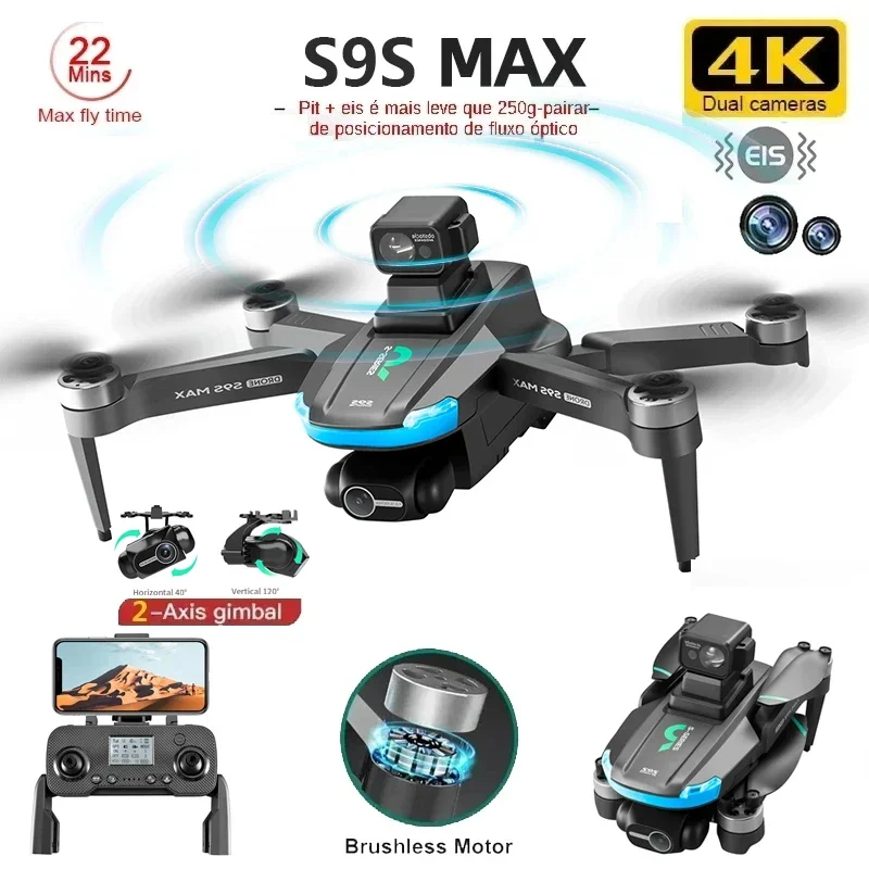 Drone Camera With Gimbal - Novo s9s max mini drone 4k