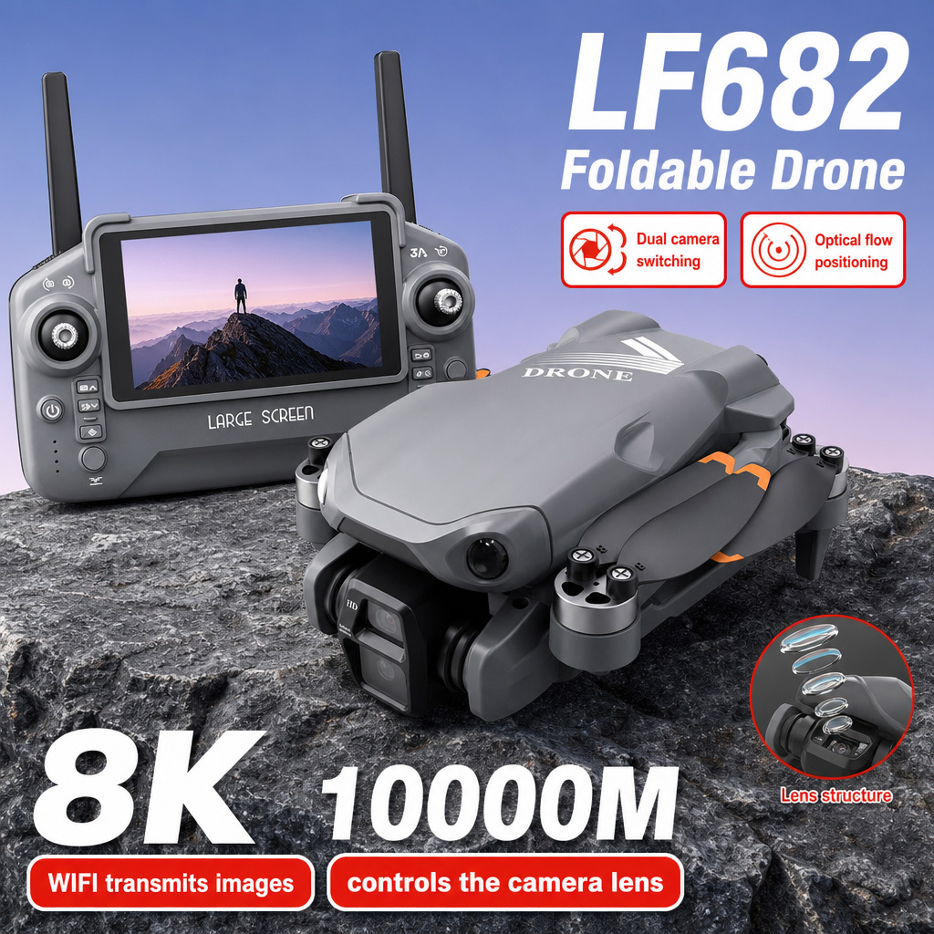 Drone Camera Professional - Drone Aéreo LF682 com Câmeras Duplas