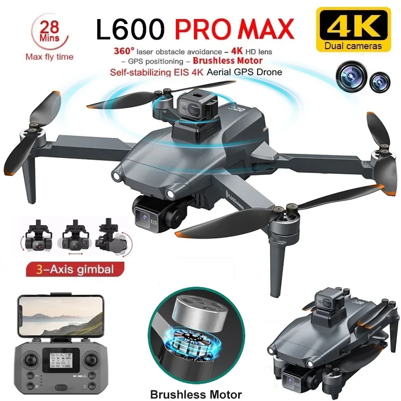 Drone Camera Professional - L600 pro max gps drone profissional