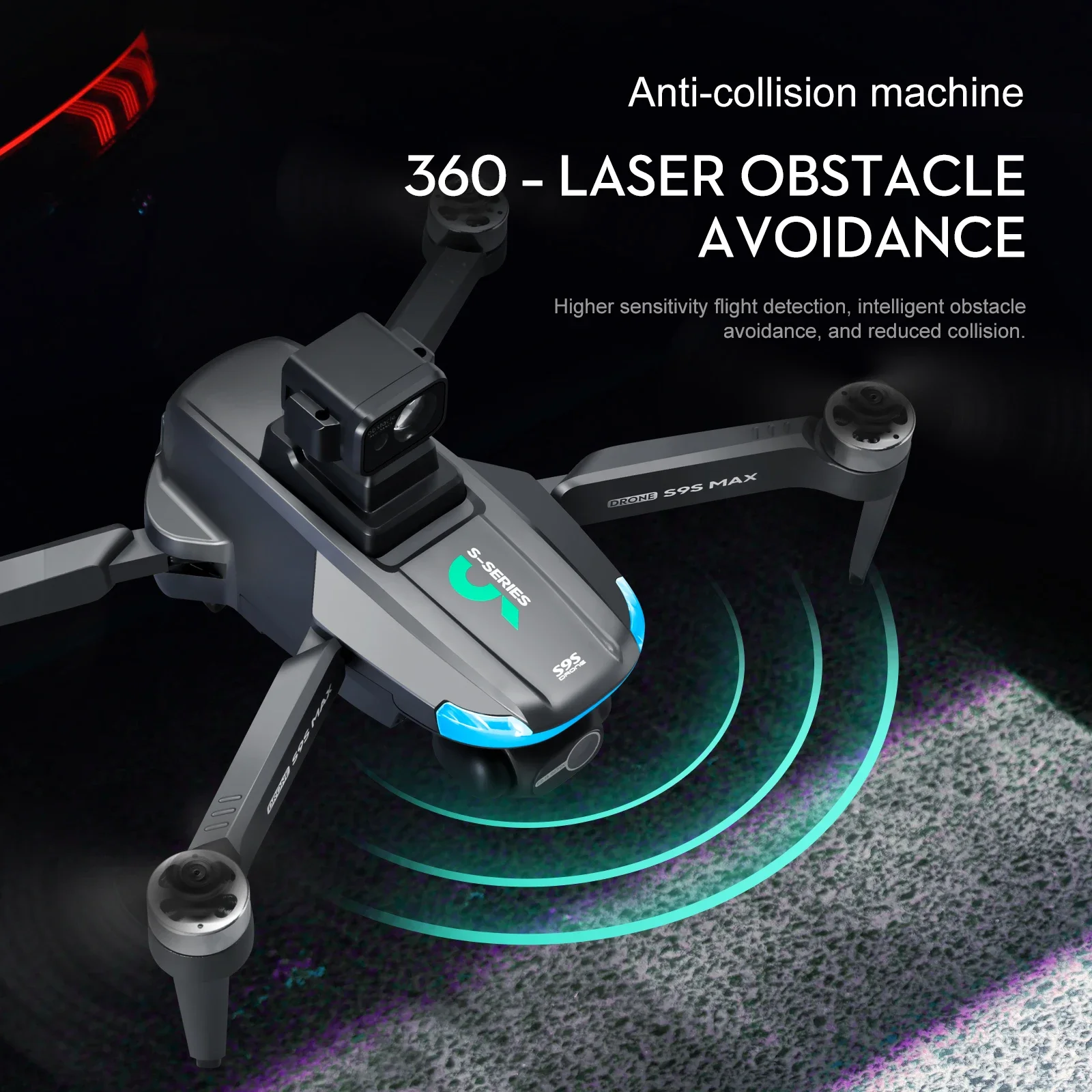 Novo s9s max mini drone 4k 2 e - Drone Camera With Gimbal avaliação e preço