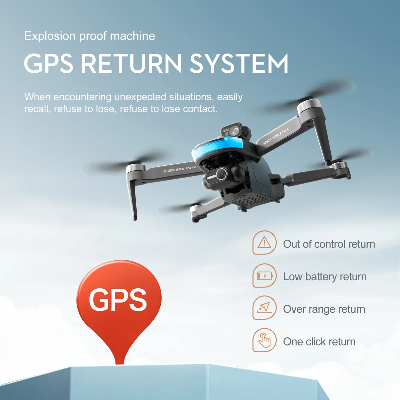 Novo s9s max mini drone 4k 2 e - Drone Camera With Gimbal avaliação e preço